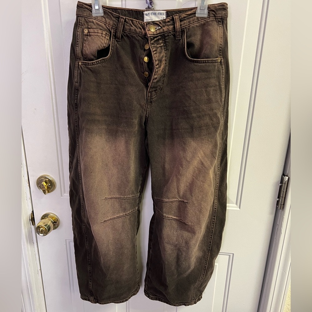 Free People barrel jeans